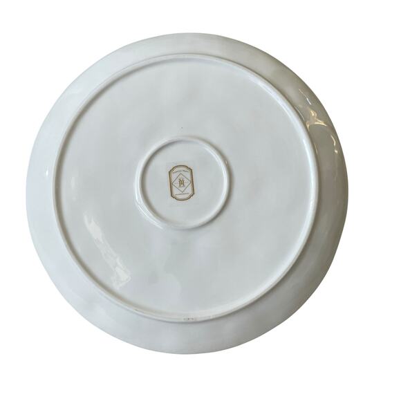 Hand Painted Coquette Red Bow Dinner Plates 10.25in White Ceramic Set of 4 NEW - Picture 8 of 13